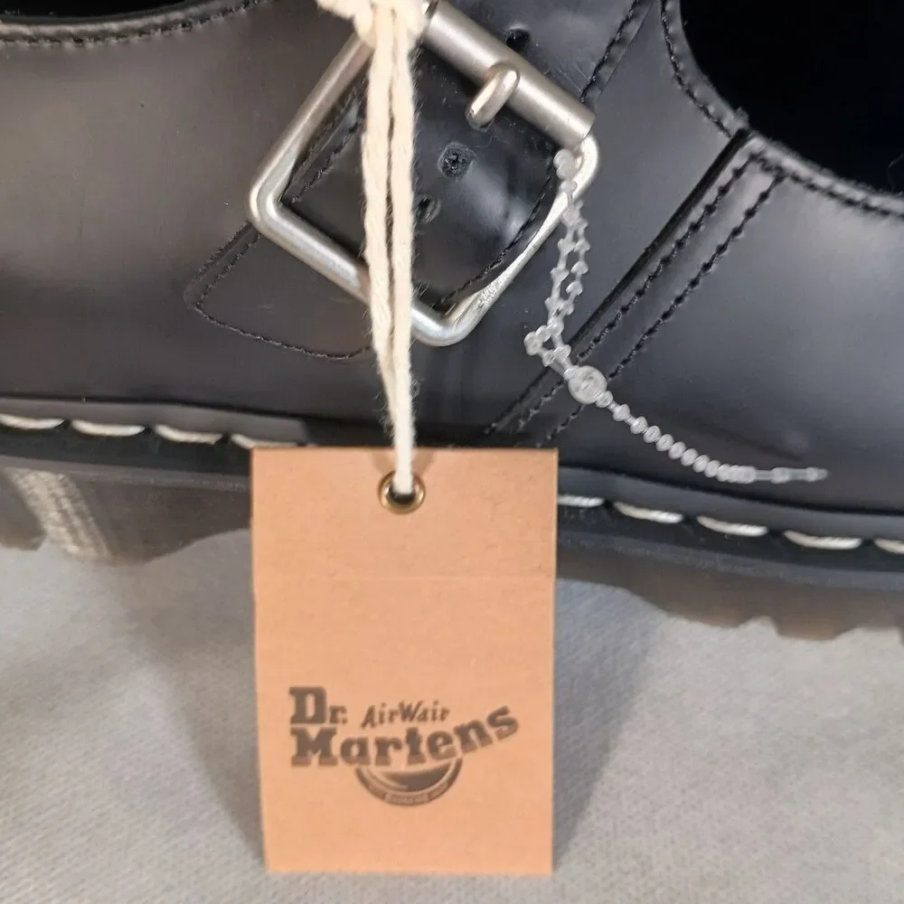 Dr. Martens Polley Bex Smooth Leather Mary Jane Shoes Black Mens 14